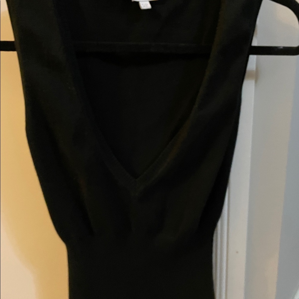 Small V-neck black sweater vest
